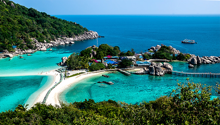 タオ島一番の絶景スポット「ナンユアン島」