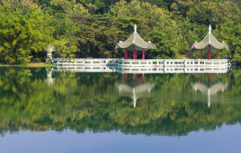 台湾の西湖と呼ばれる花の名所澄清湖
