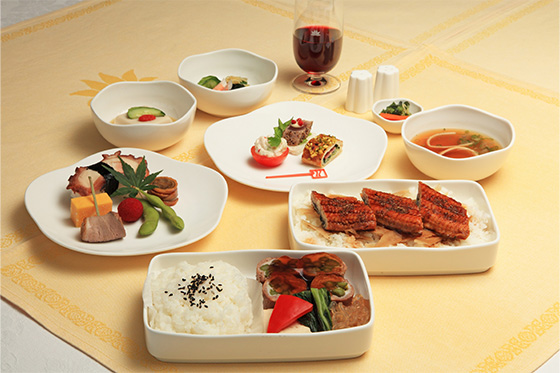 機内での食事とドリンク