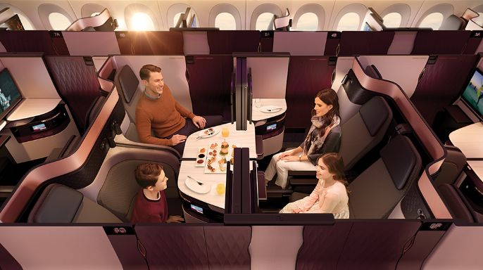 カタール航空のビジネスクラス「Qsuite」イメージ