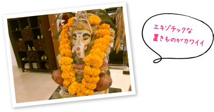 エキゾチックな置物がカワイイ