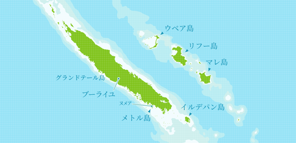 ニューカレドニアの地図