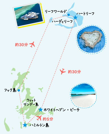 ハミルトン島からのアクセスが最も簡単！