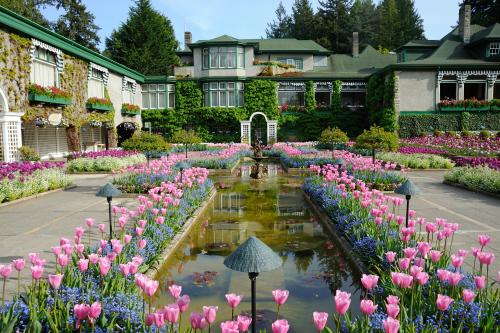 様々な種類の庭園があるブッチャートガーデン（ビクトリア）