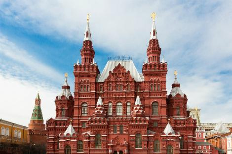 モスクワ：赤の広場にある国立歴史博物館