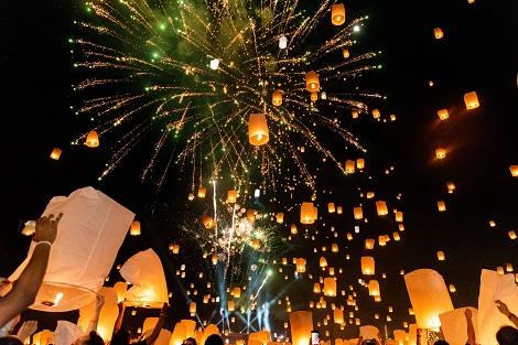 2019年コムローイ祭り 花火