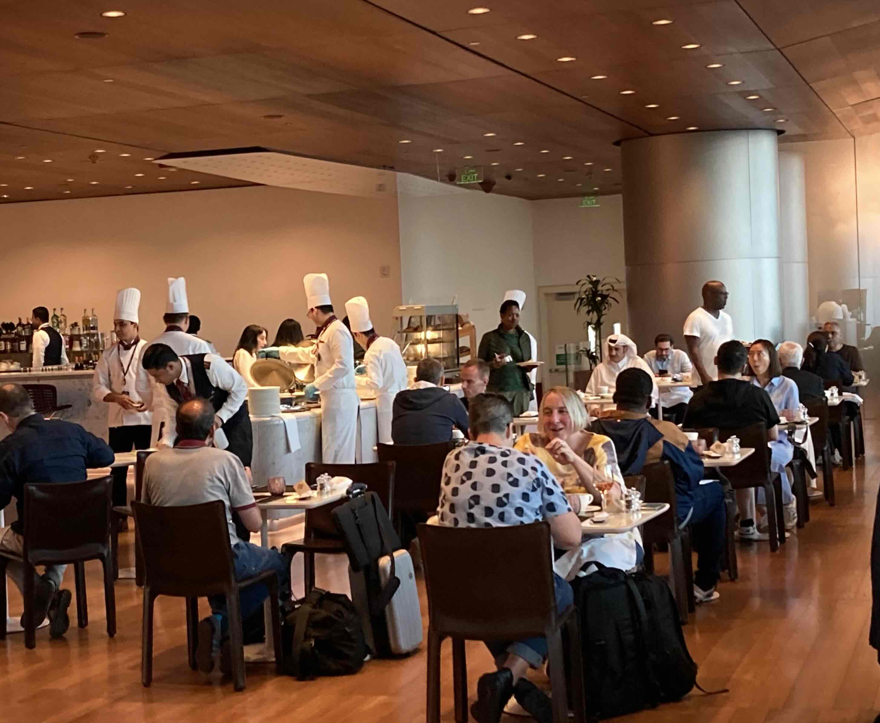 ドーハ・ハマド国際空港のビジネスラウンジ