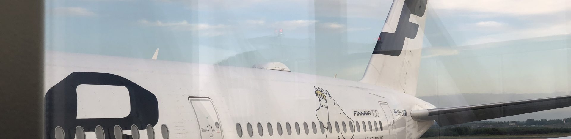 ヘルシンキ・ヴァンター国際空港へ到着、ムーミン飛行機でラッキーでした
