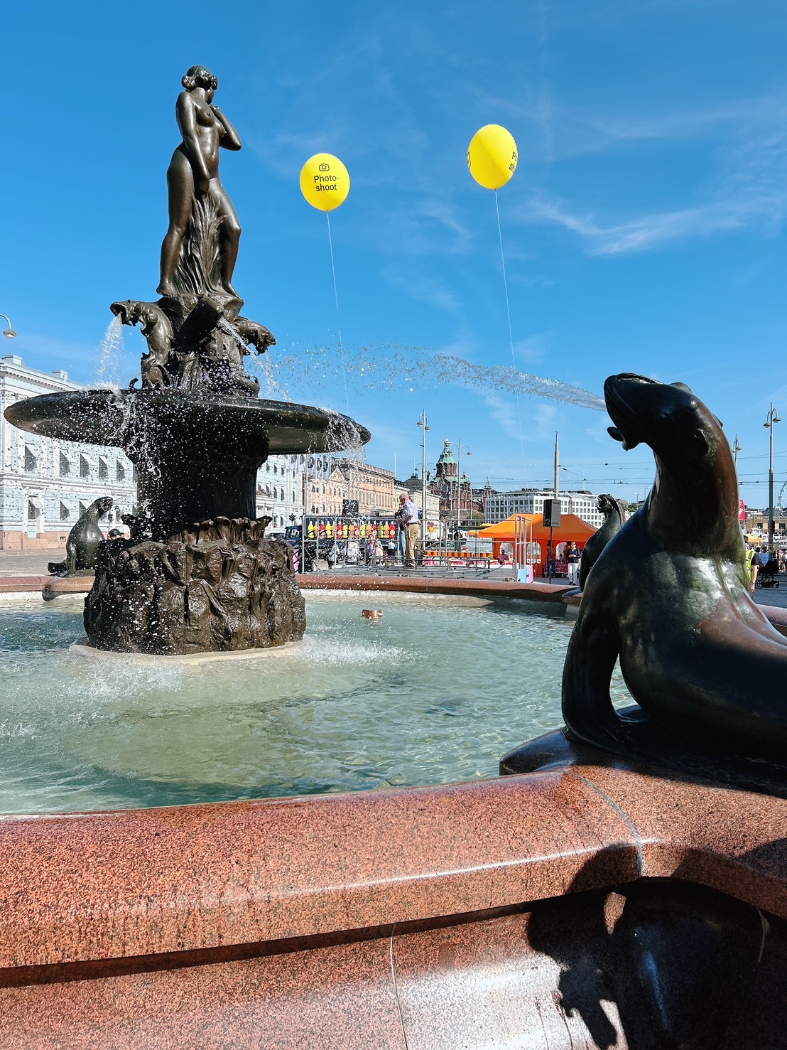 マーケット広場にて