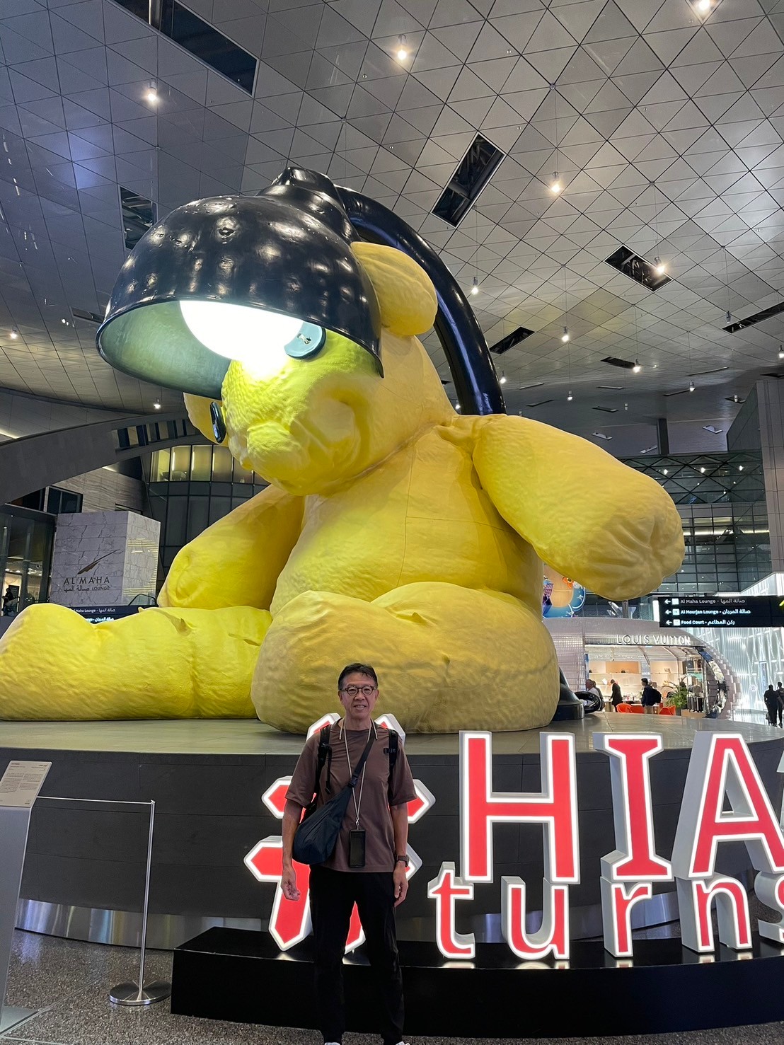 ドーハの空港にて