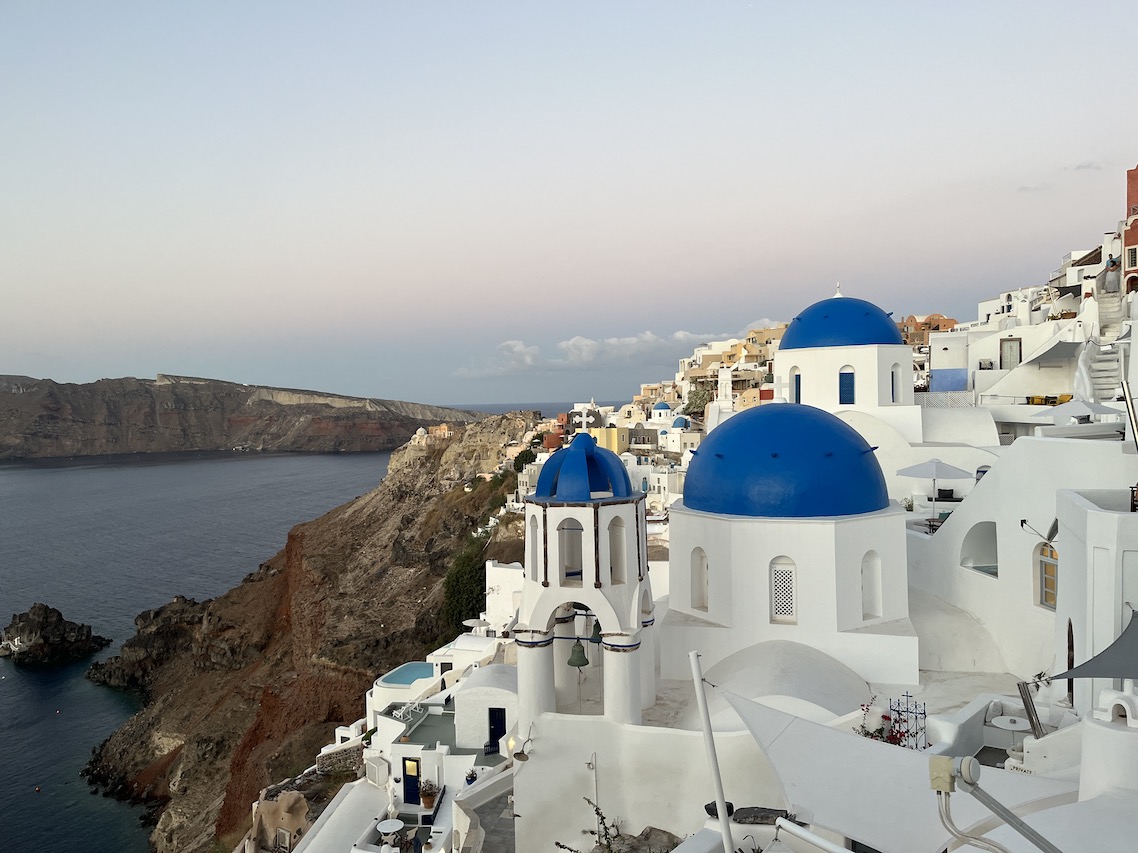 優しいグラデーションの朝焼け