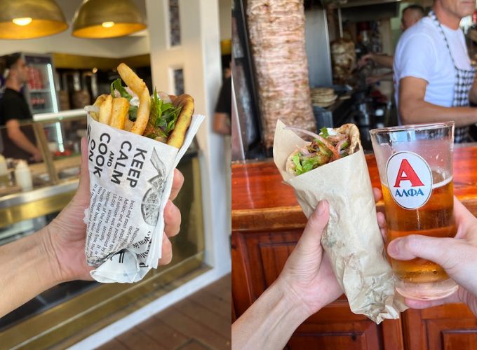 ギロピタを食べ比べ