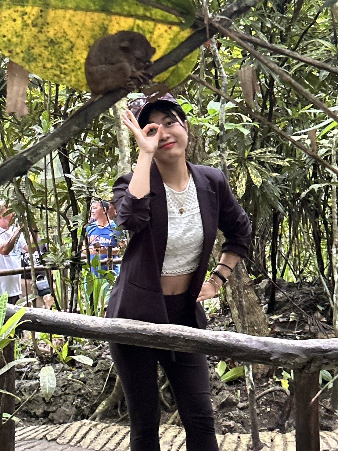 可愛いメガネザルも見られました！