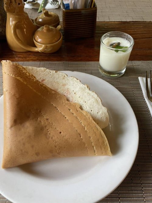 朝食に食べたクレープ