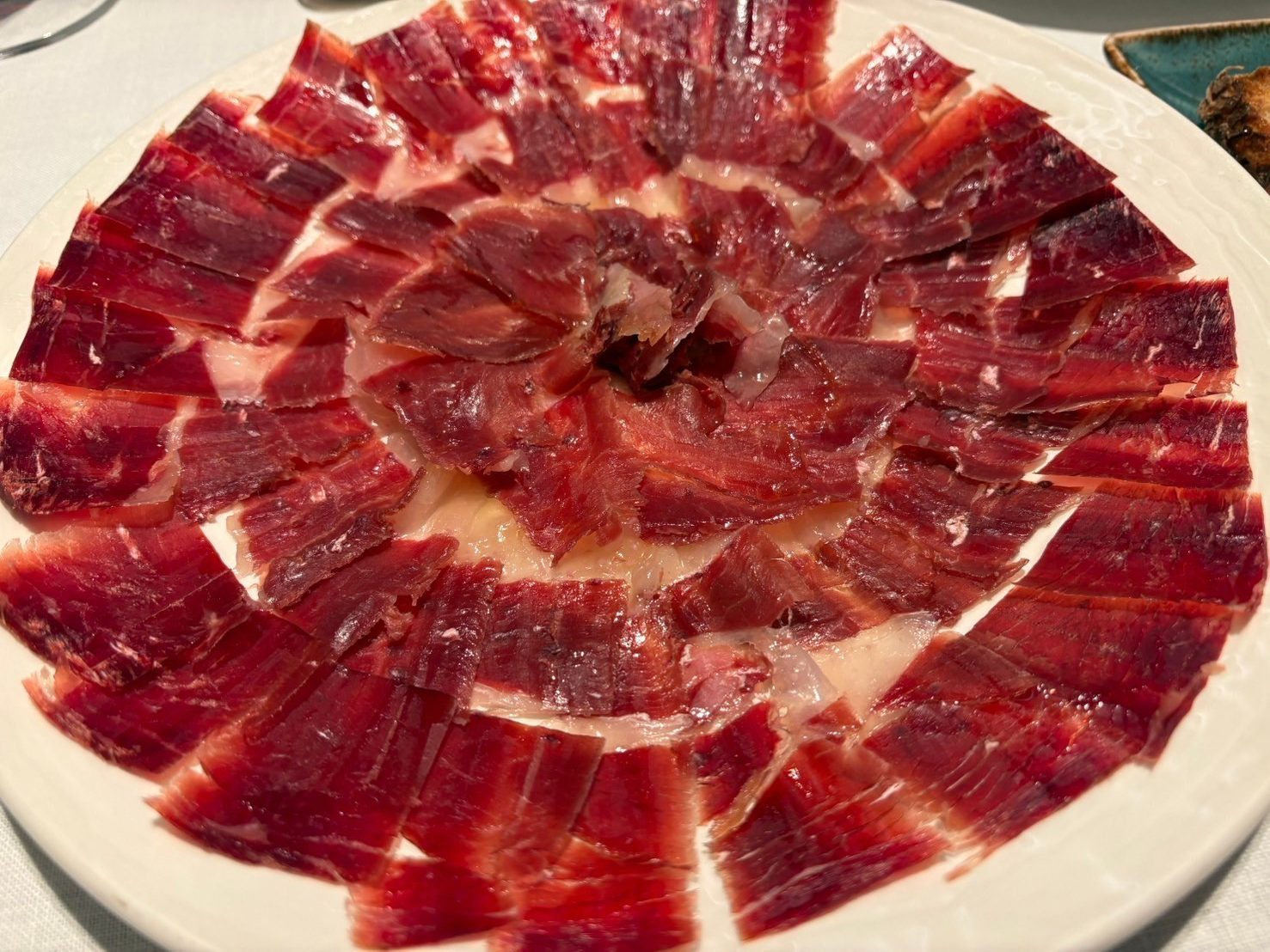 生ハム美術館でいただいたイベリコ豚の生ハム
