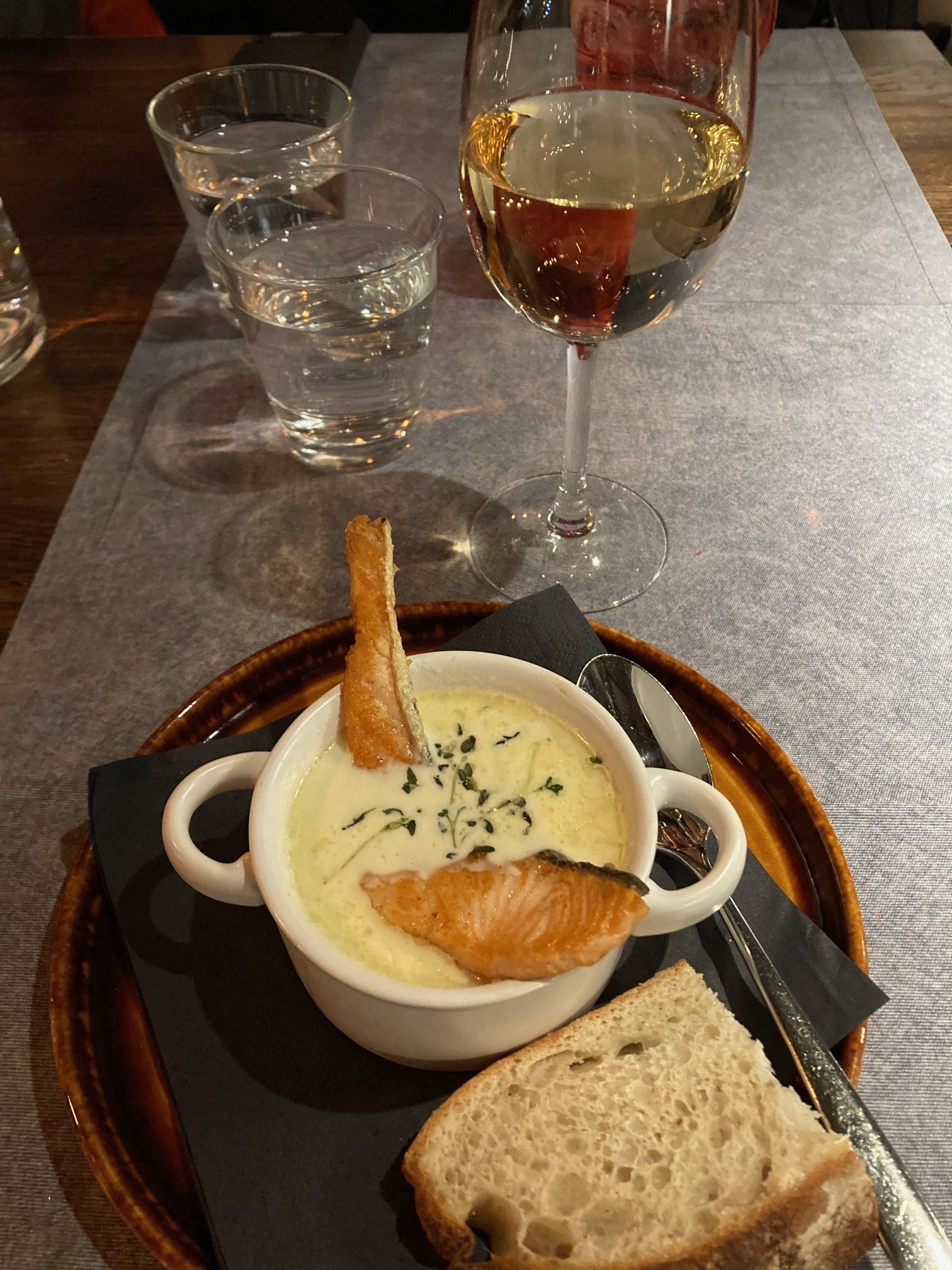 サーモンクリームスープ