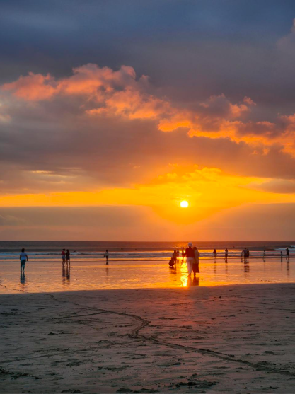 ビーチで見た綺麗な夕焼け