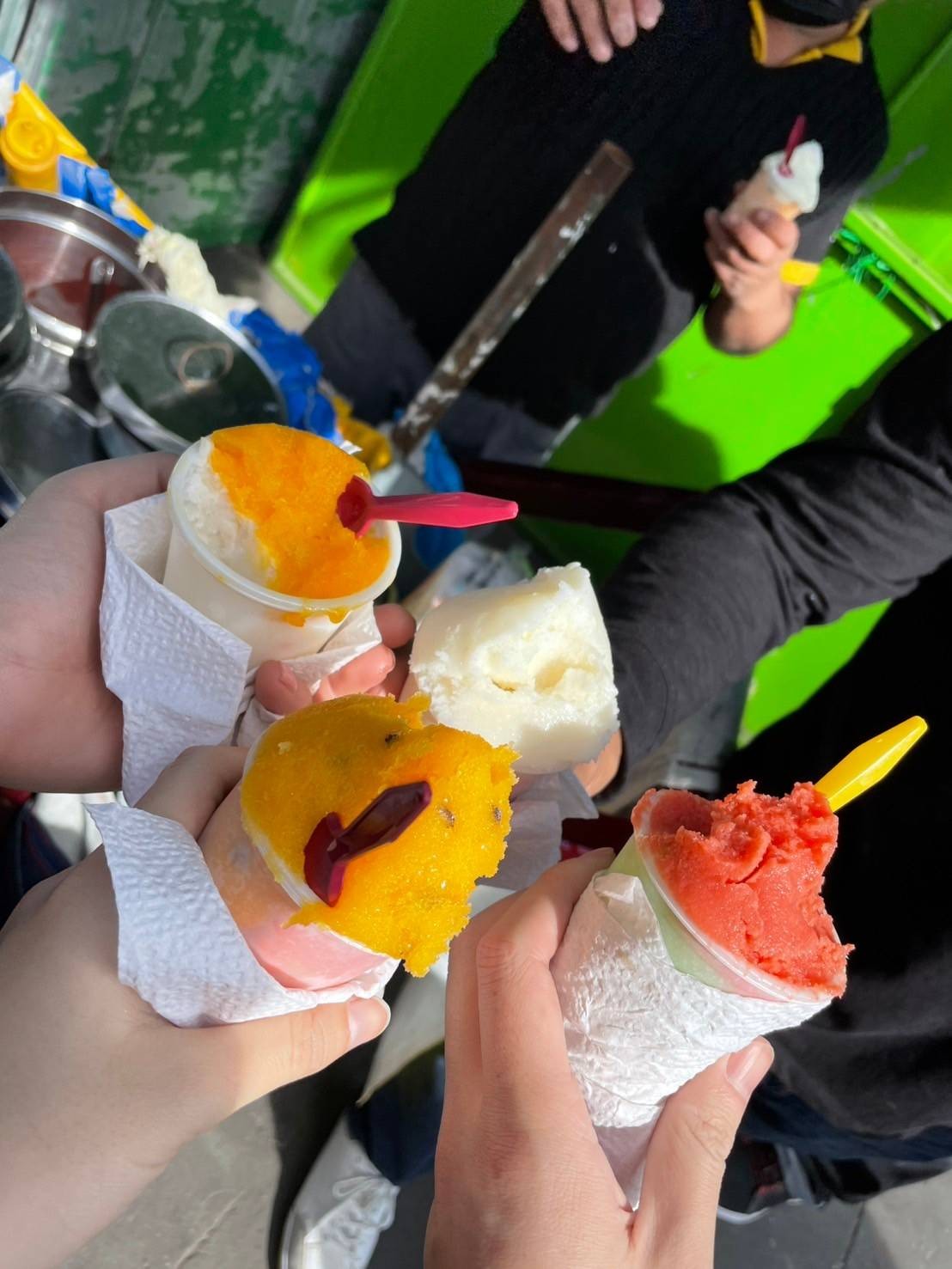 ソチミルコの市場で食べたアイス