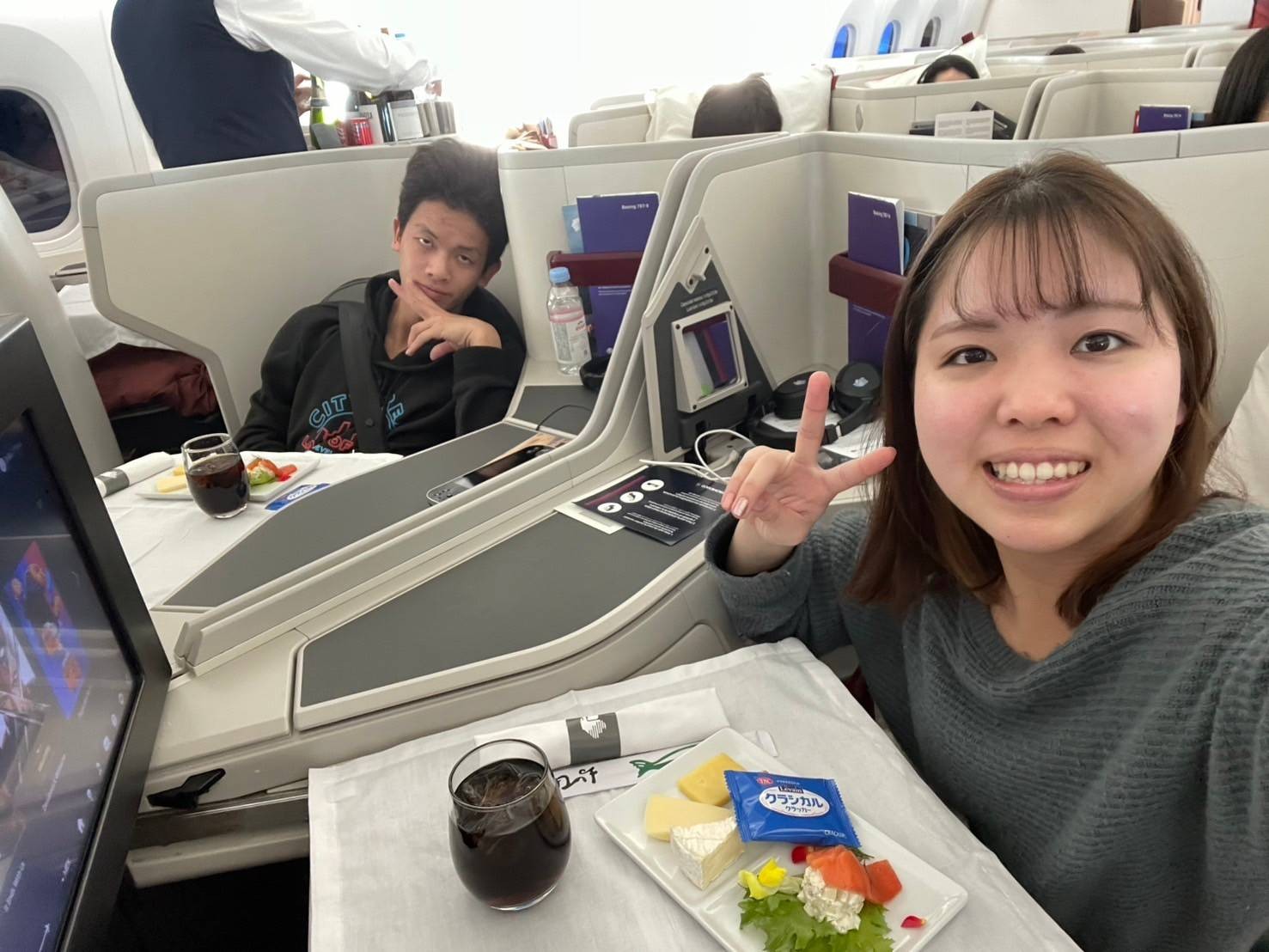 往復ともにビジネスクラスで大変快適に過ごせました！