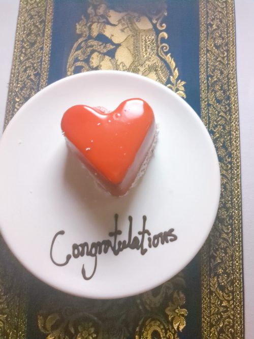 お祝いで出していただいたデザート