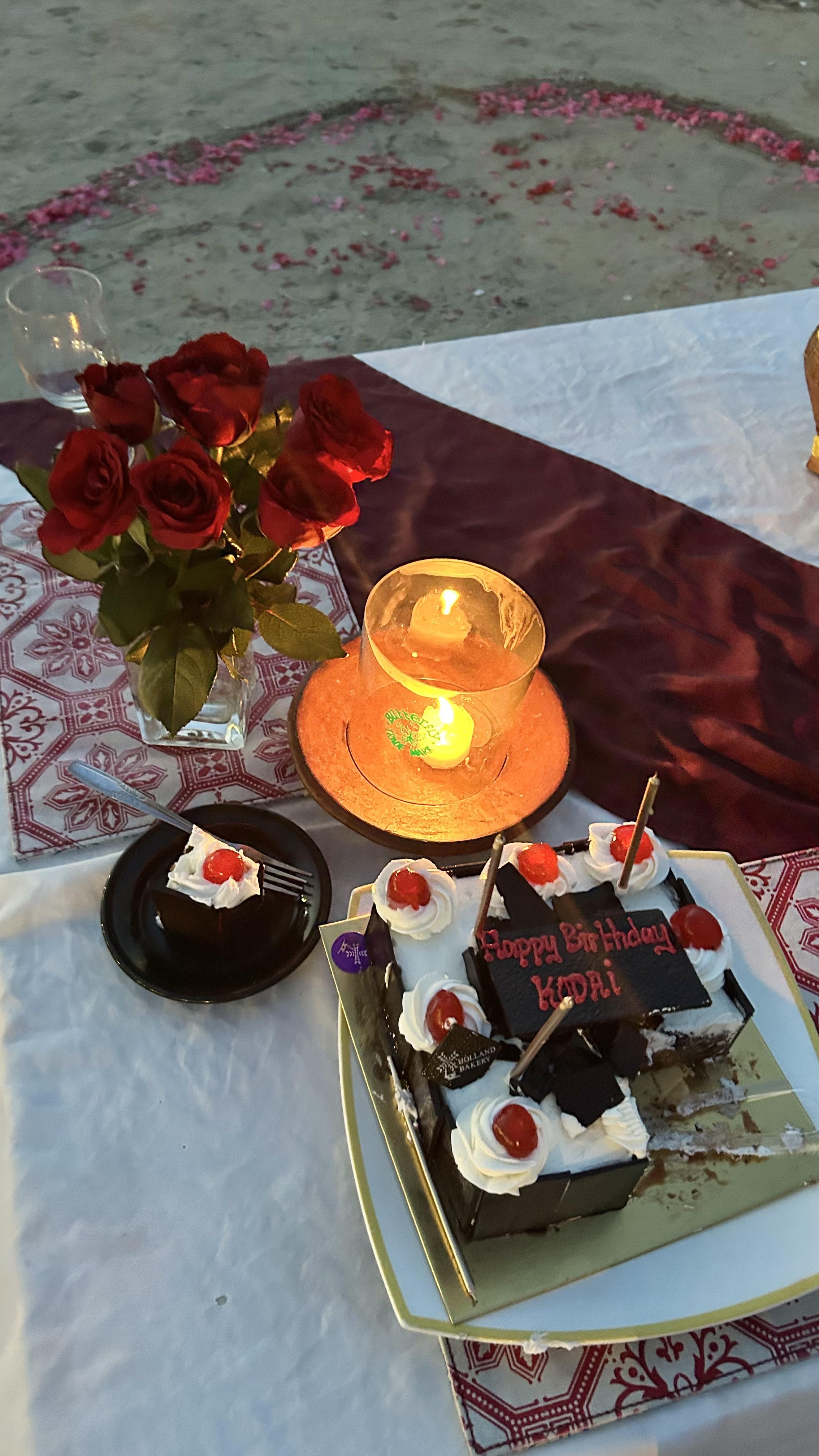 旦那の誕生日ということもありオプションでお祝いをしてもらいました