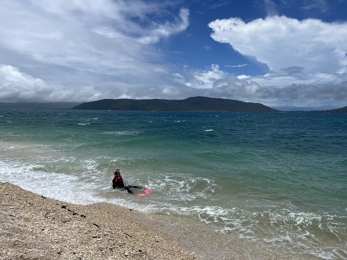海は、凄く透明感があって綺麗でした！