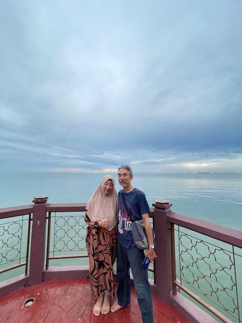 水上モスクにて