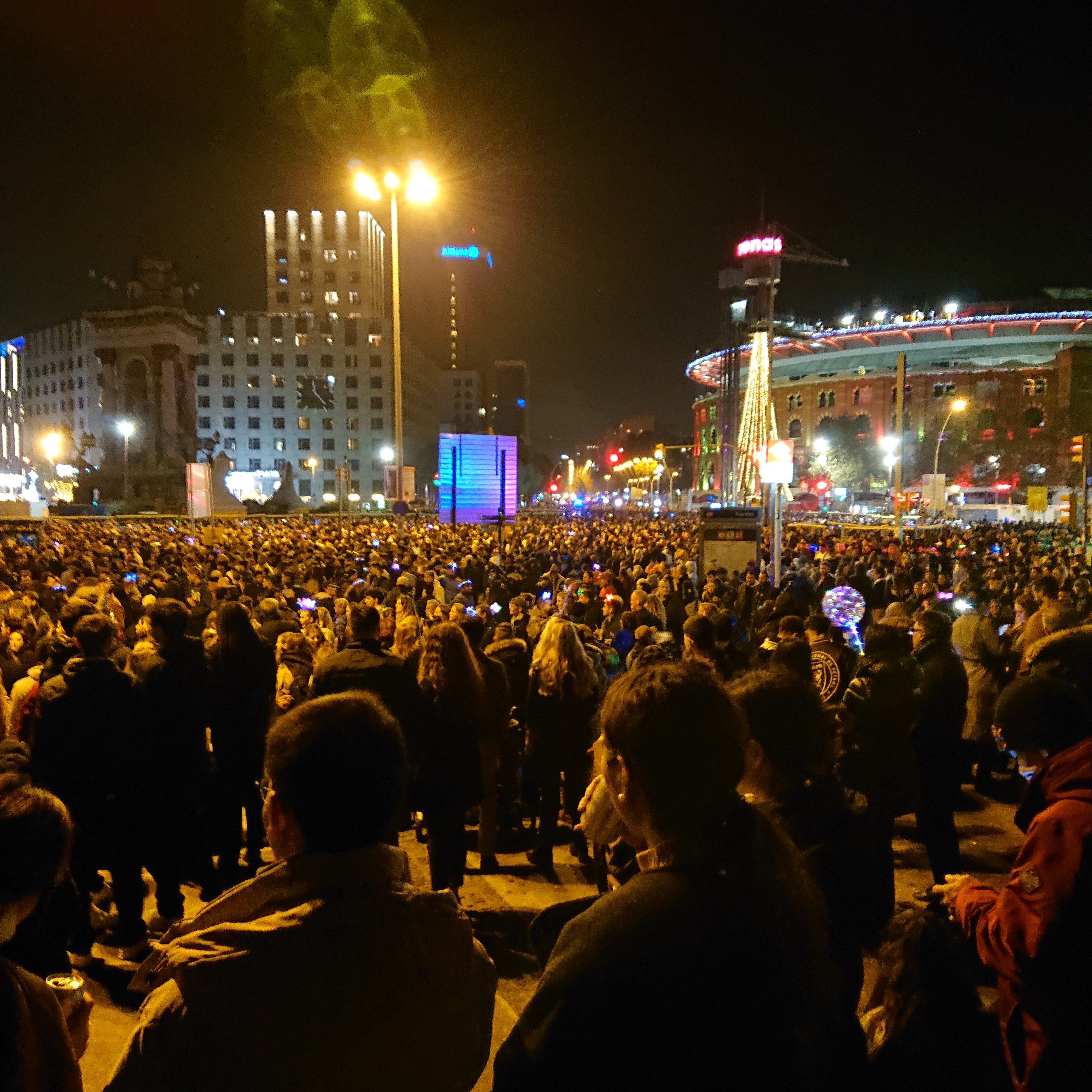 スペイン広場でのカウントダウンイベント