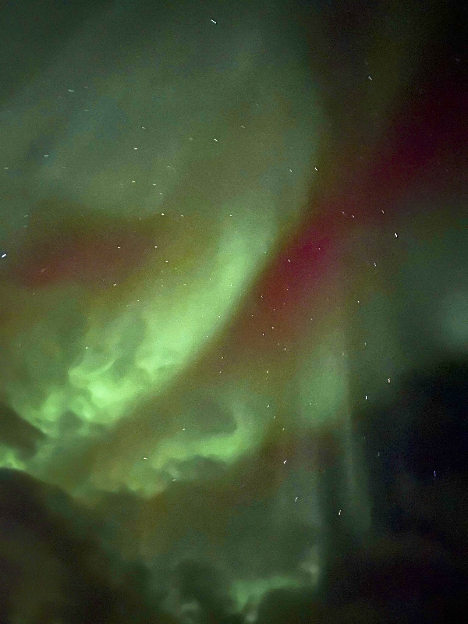 空から降り注ぐオーロラに大感動・・！