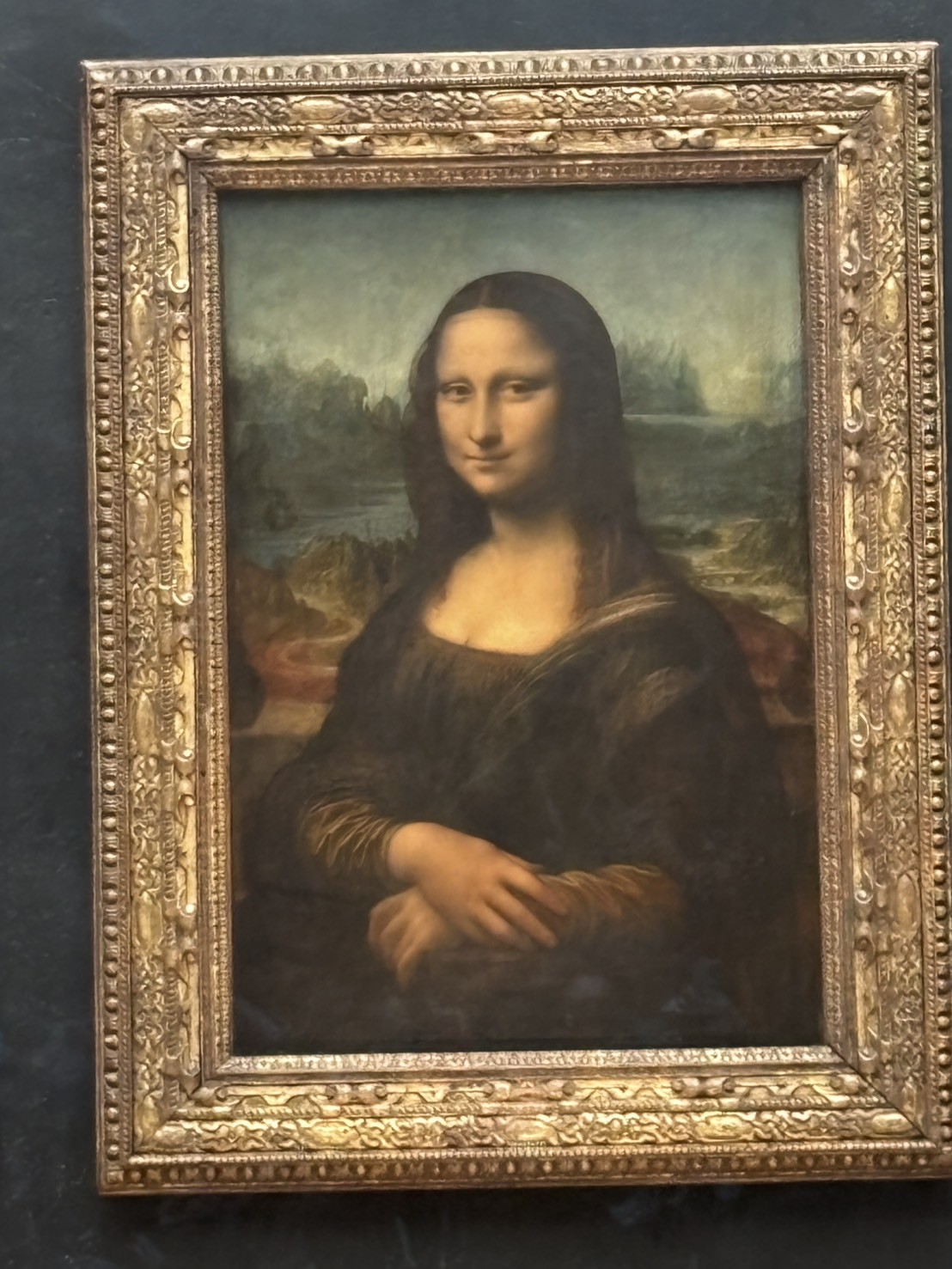 念願のモナリザに感激