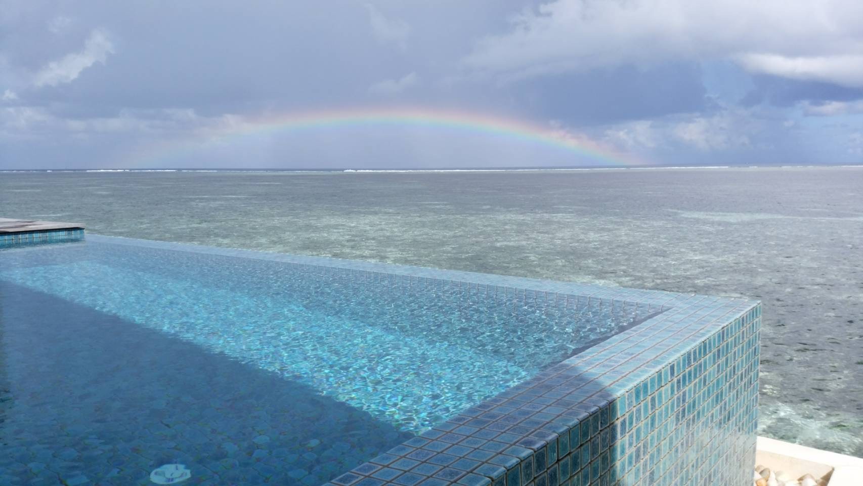 ちょうど虹がかかっていて、最高に綺麗でした！