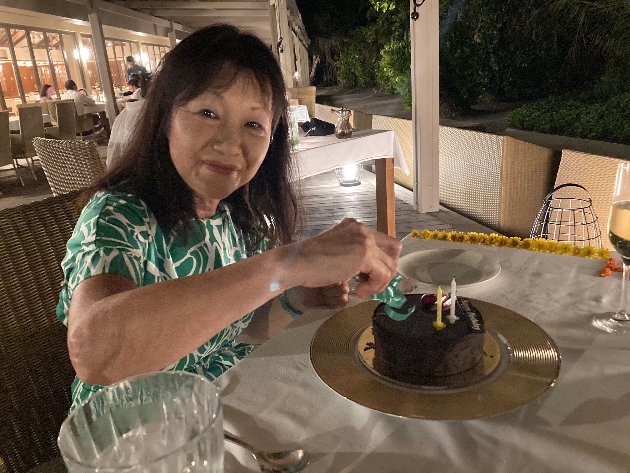 妻にバースデーケーキもご用意いただきました！