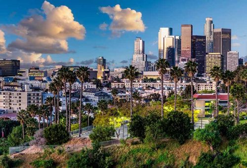 Los Angeles,California,Skyline,Sunset