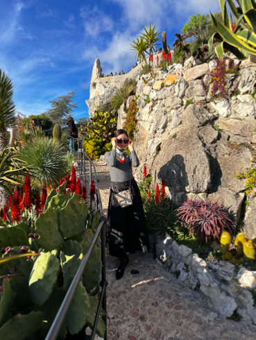 サボテンに囲まれて調子に乗って1枚パシャリ