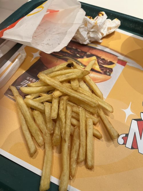 残念記念にポテトを撮影