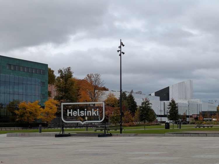 ヘルシンキ中央図書館の入口付近