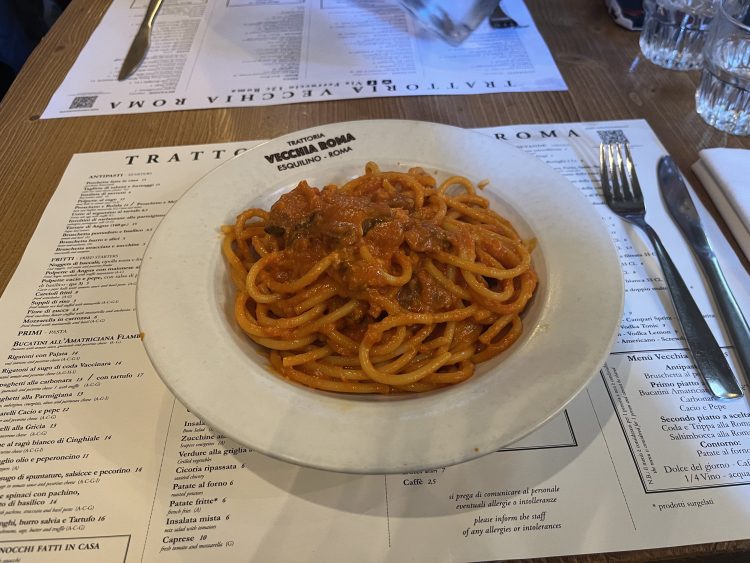 Trattoria Vecchia Romaのパスタ
