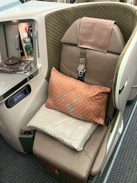 シンガポール航空ビジネスクラスの座席