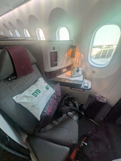  ビジネスクラスで快適な空の旅