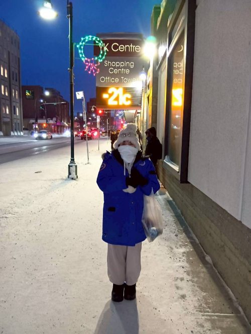 -21℃だから暖かいねと言って記念に撮った１枚