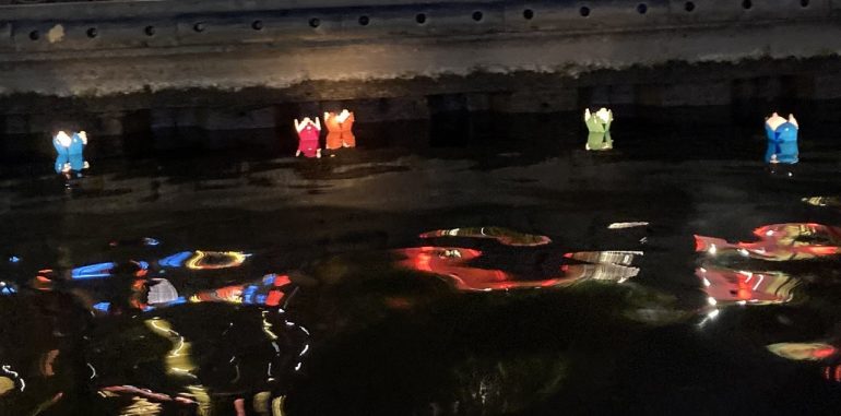 灯籠流しも体験しました