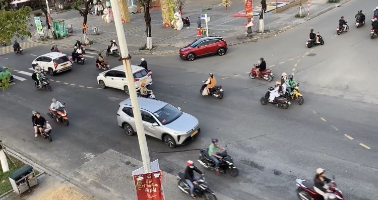 交通量の多いベトナム