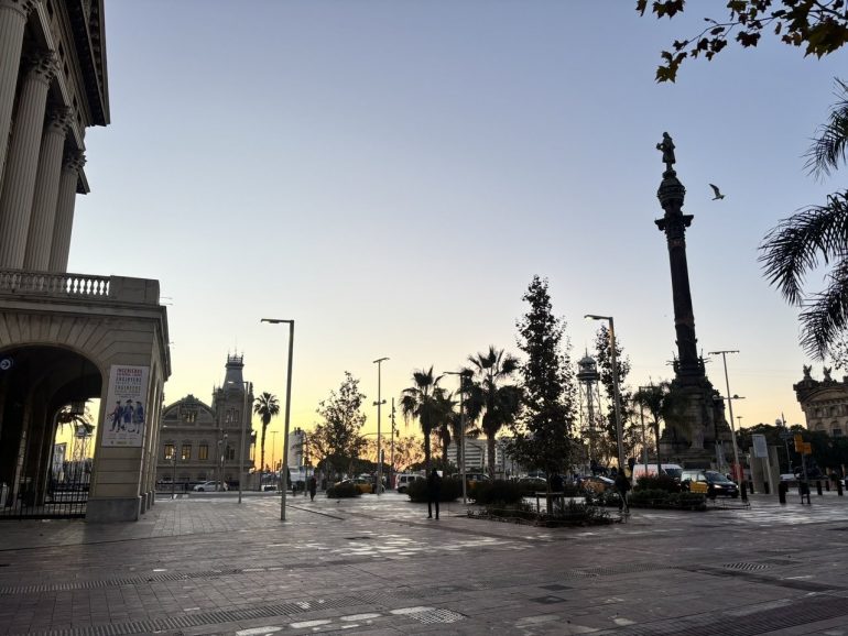 朝のバルセロナ