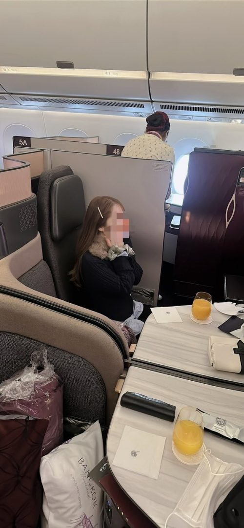 カタール航空Qスイート機内
