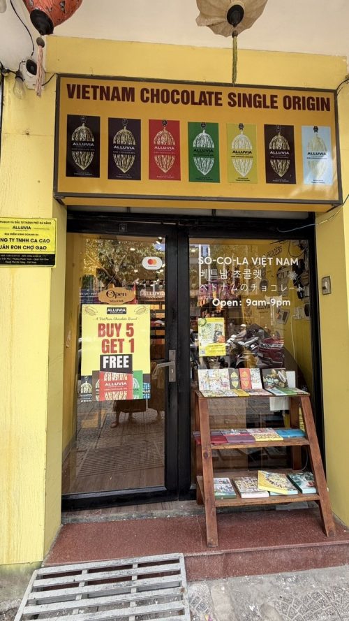 ダナンには5つのチョコレート専門店があり。全て一つの通りに並ん