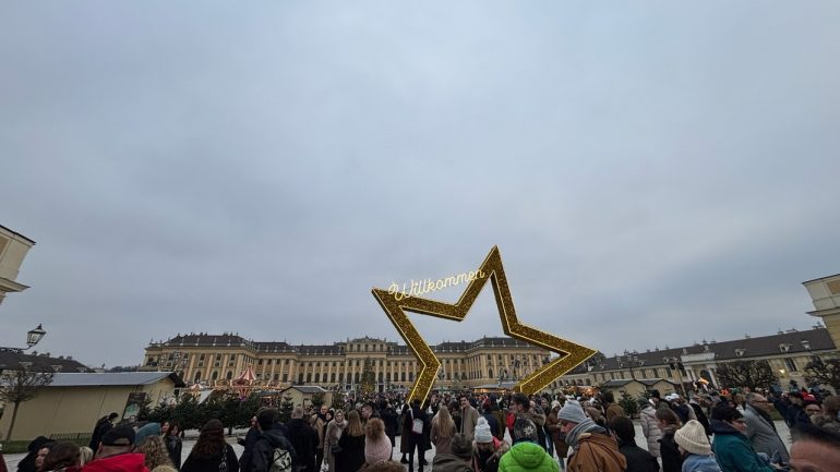 シェーンブルン宮殿前で開かれていたクリスマスマーケット