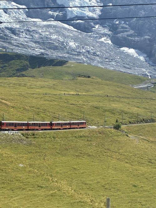 ハイキング中に見えた鉄道