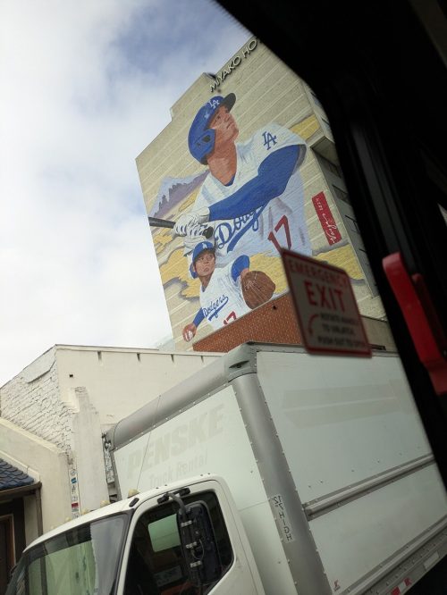 リトル・トーキョー 大谷翔平選手を描いた巨大壁画
