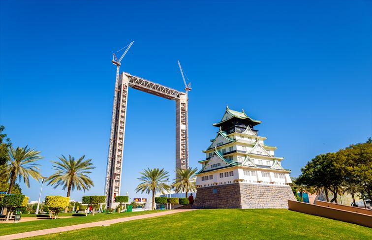 ドバイフレーム(THE DUBAI FRAME)と大阪城