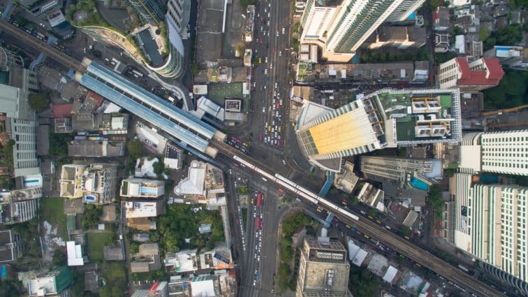 アソーク駅の俯瞰写真